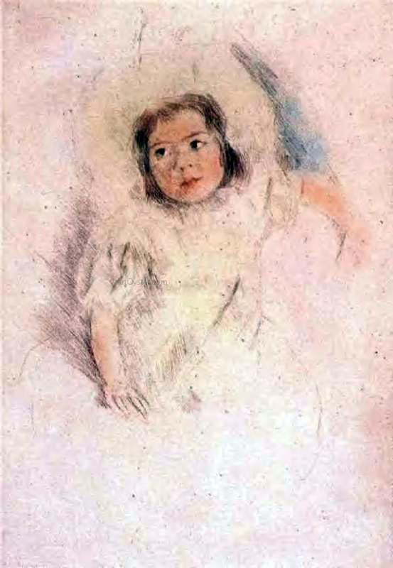 Mary Cassatt Margot Wearing a Bonnet - Canvas Print