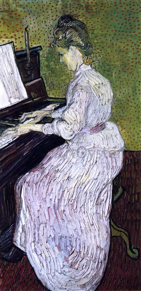 Vincent Van Gogh Marguerite Gachet at the Piano - Canvas Print