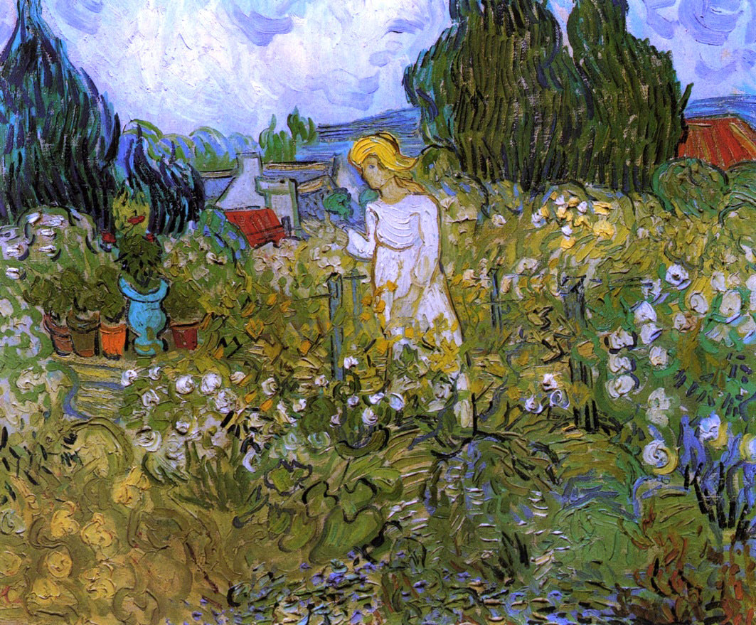 Vincent Van Gogh Marguerite Gachet in the Garden - Canvas Print
