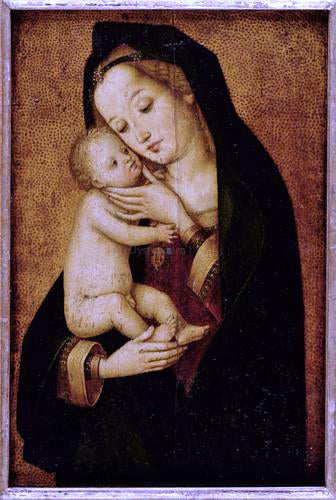 The Elder Hans Holbein Maria, das Kind liebkosend - Canvas Print