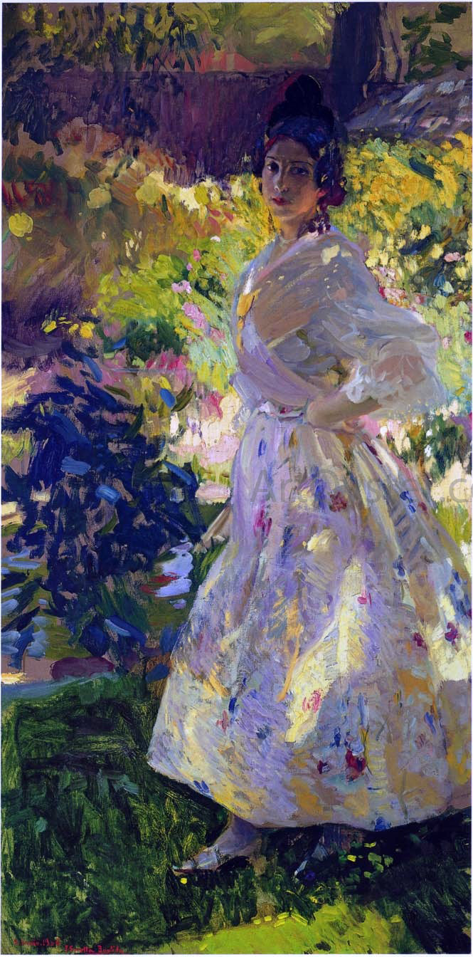 Joaquin Sorolla Y Bastida Maria Dressed as a Valencian Peasant Girl - Canvas Print