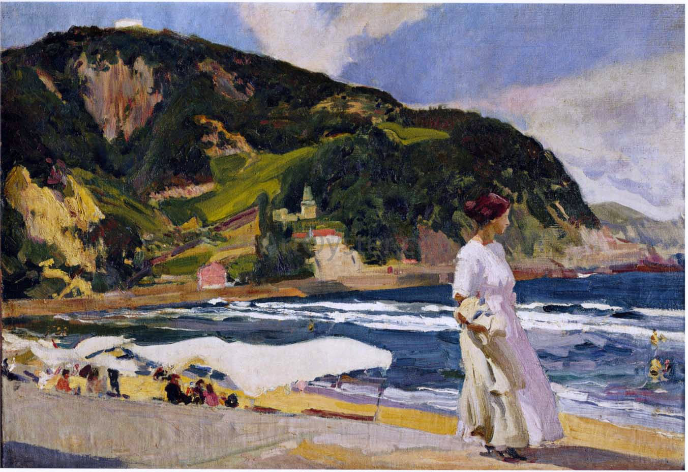 Joaquin Sorolla Y Bastida Maria on the beach, Zarauz - Canvas Print
