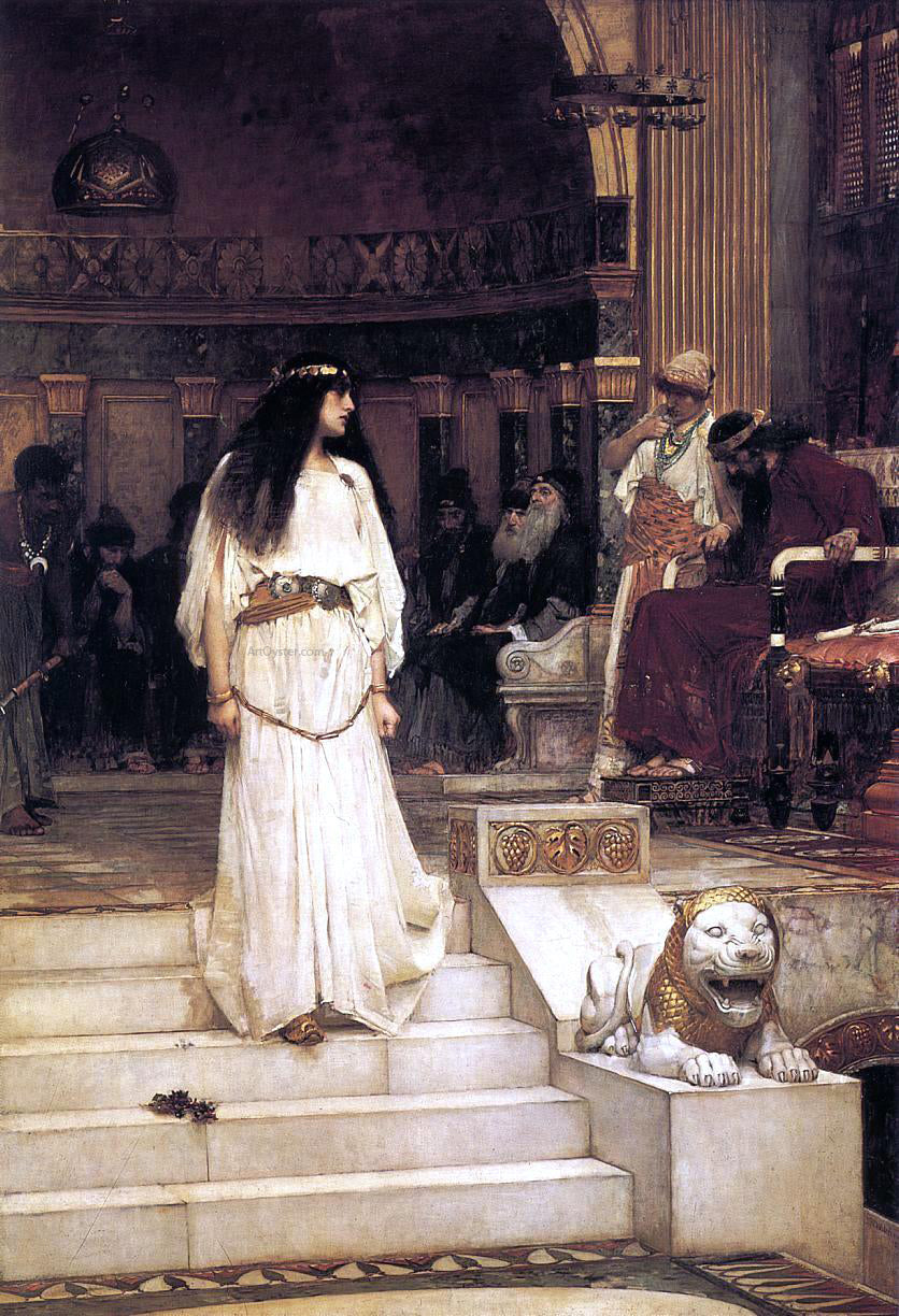 John William Waterhouse Mariamne Leaving the Judgement Seat of Herod - Canvas Print