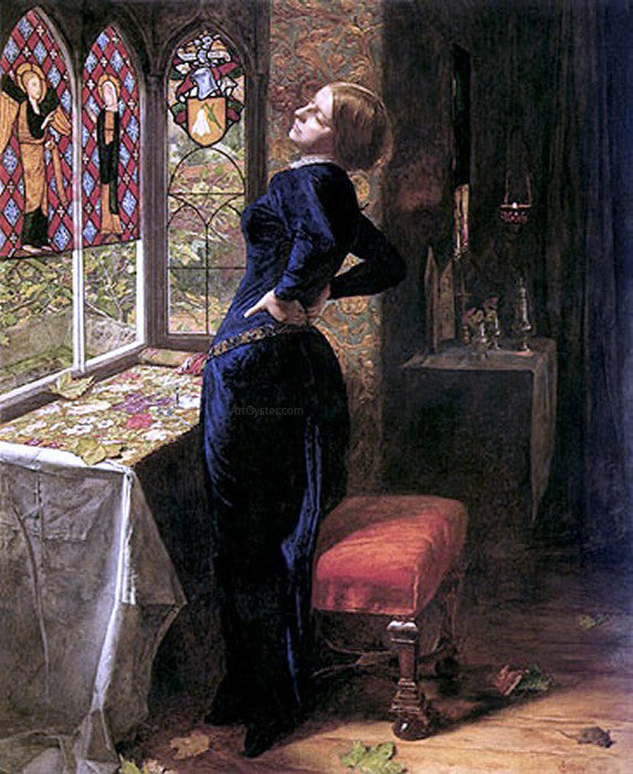 Sir Everett Millais Mariana - Canvas Print
