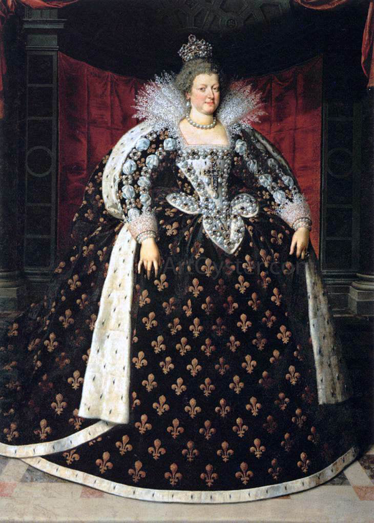 The Younger Frans Pourbus Marie de Medicis, Queen of France - Canvas Print