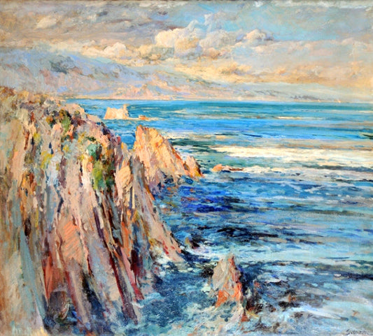 Segundo Matilla Marina Marina con Acantilado - Canvas Print