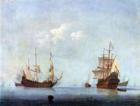 The Younger Willem Van de  Velde Marine Landscape - Canvas Print