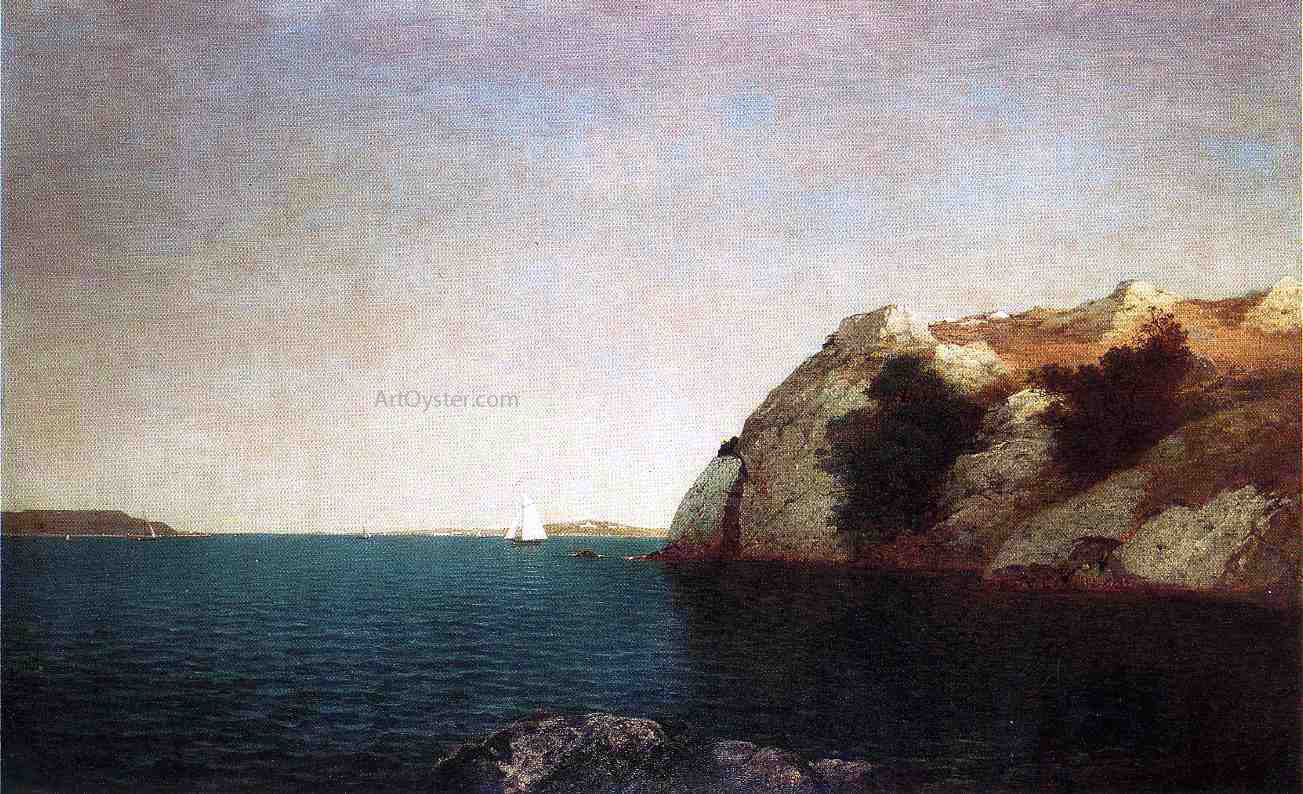John Frederick Kensett Marine off Big Rock - Canvas Print