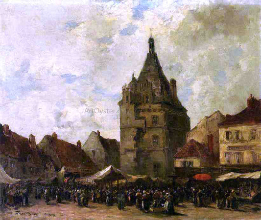 Frank Myers Boggs Market Day, Dreux - Canvas Print