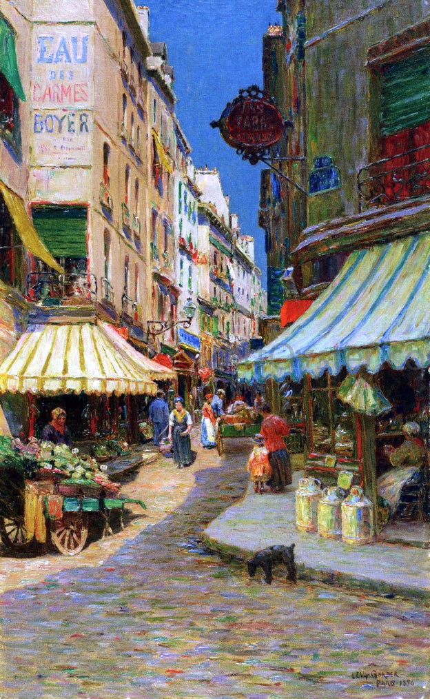 Luther Emerson Van Gorder Market Day, Paris - Canvas Print