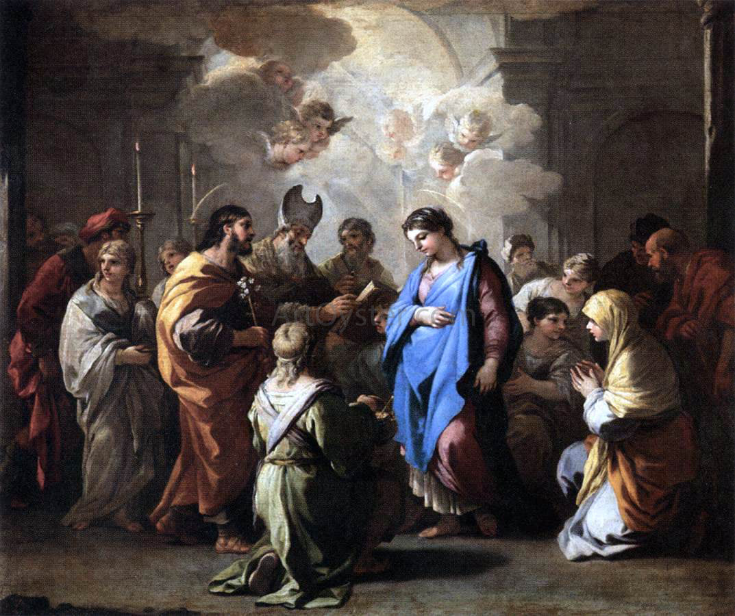 Luca Giordano Marriage of the Virgin - Canvas Print
