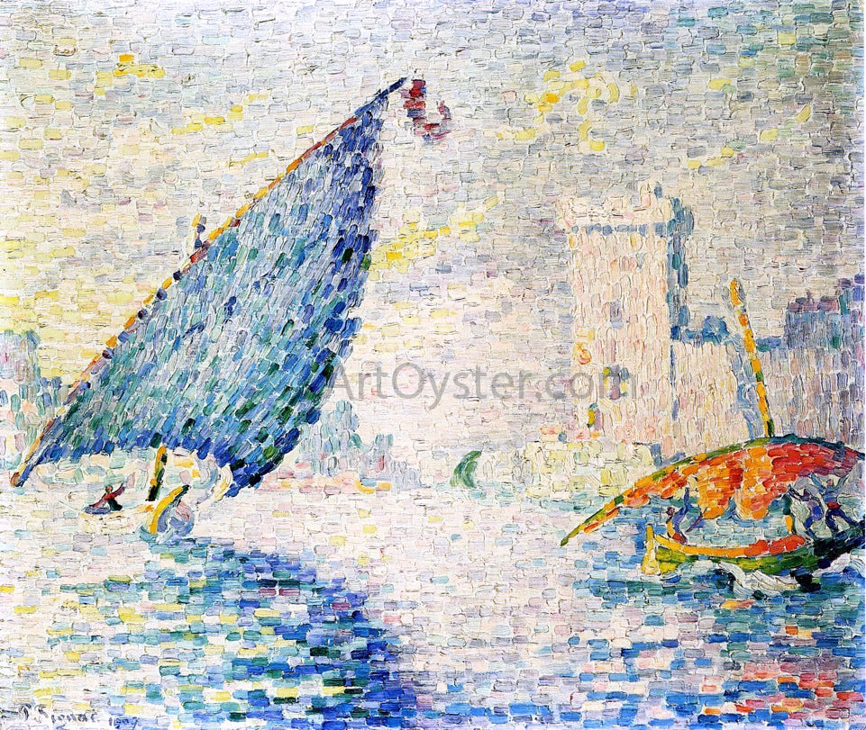 Paul Signac Marseille, Fishing Boats - Canvas Print