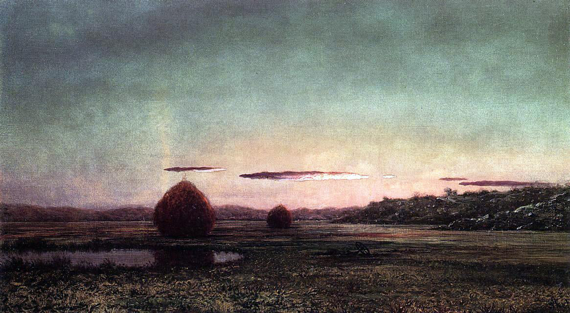 Martin Johnson Heade Marsh Scene, Sunset - Sketch - Canvas Print