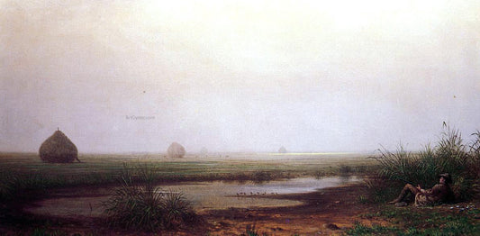 Martin Johnson Heade Marsh with a Hunter - Canvas Print