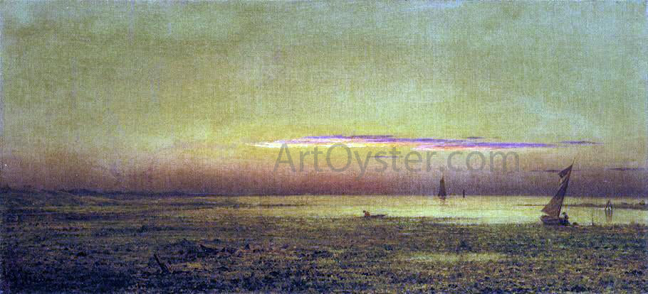 Martin Johnson Heade Marshes at Boston Harbor - Canvas Print
