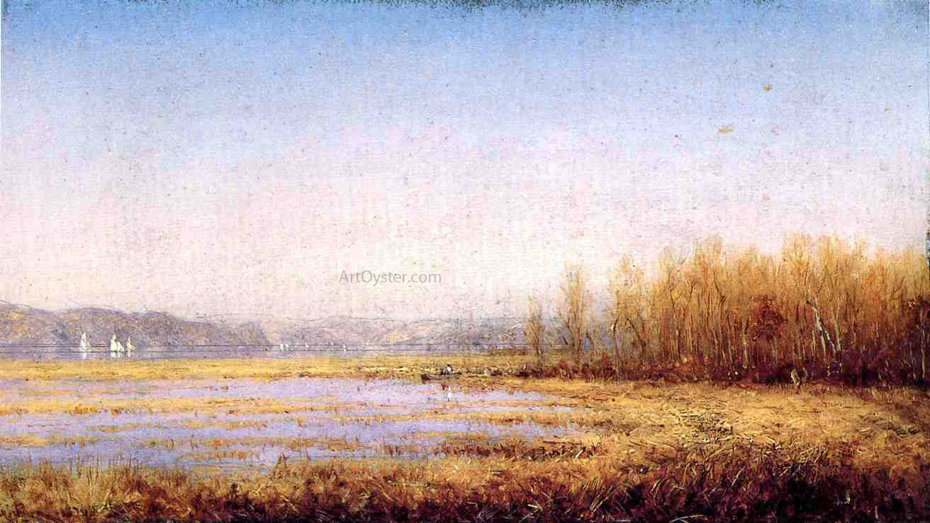 Sanford Robinson Gifford Marshes of the Hudson - Canvas Print