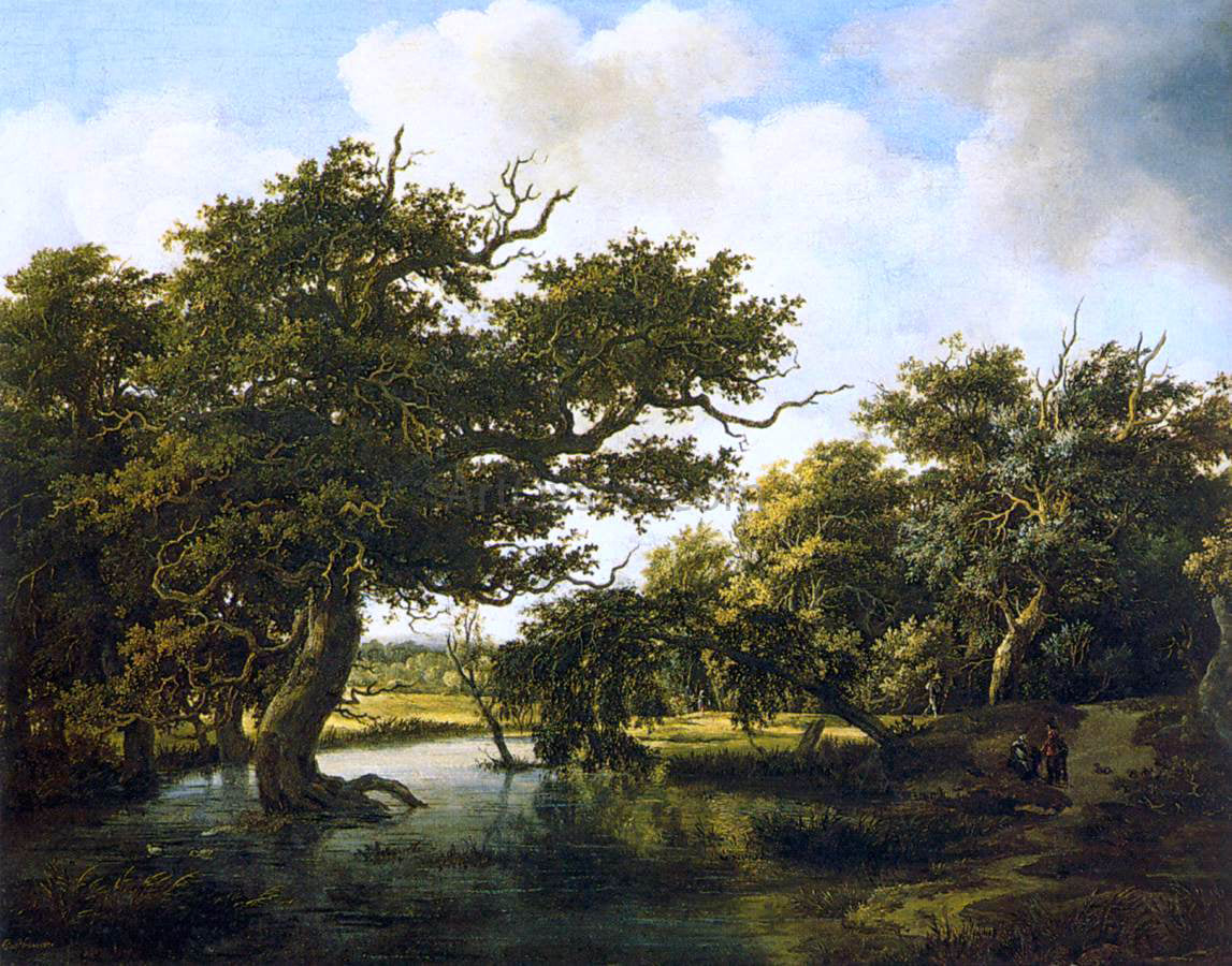 Meyndert Hobbema Marshy Wood - Canvas Print