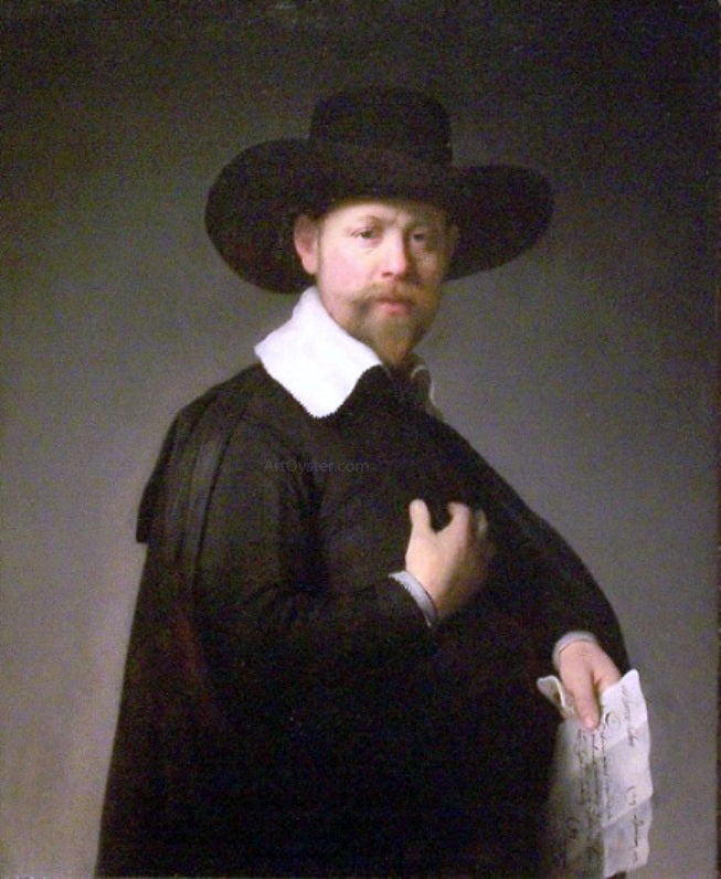 Rembrandt Van Rijn Marten Looten - Canvas Print