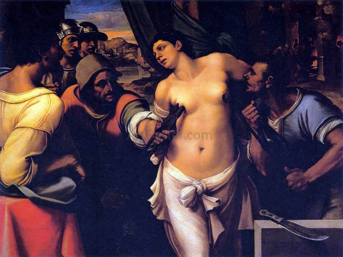 Sebastiano Del Piombo Martyrdom of St Agatha - Canvas Print