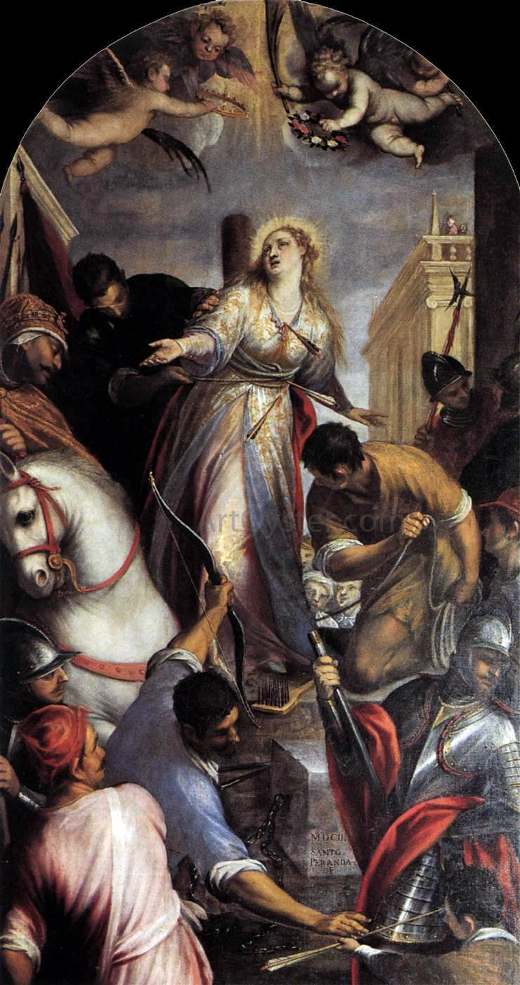 Sante Peranda Martyrdom of St Christina - Canvas Print