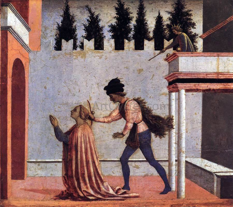 Domenico Veneziano Martyrdom of St Lucy (predella 5) - Canvas Print