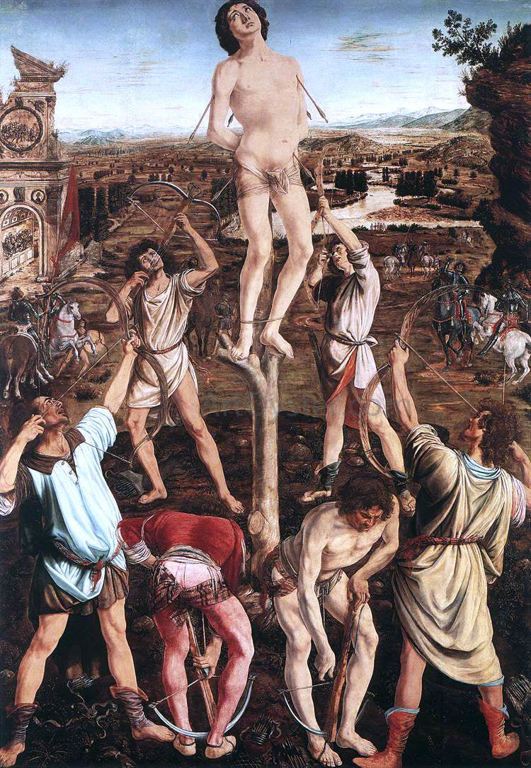 Antonio Del Pollaiuolo Martyrdom of St Sebastian - Canvas Print