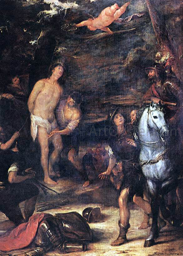 Jose Antolinez Martyrdom of St. Sebastian - Canvas Print