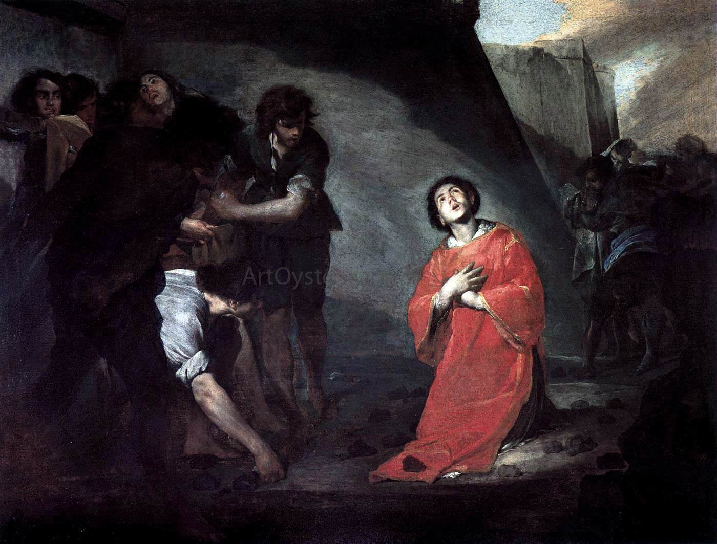 Bernardo Cavallino Martyrdom of St Stephen - Canvas Print