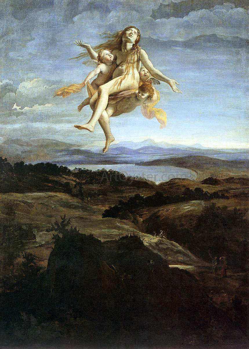 Giovanni Lanfranco Mary Magdalen Raised by Angels - Canvas Print
