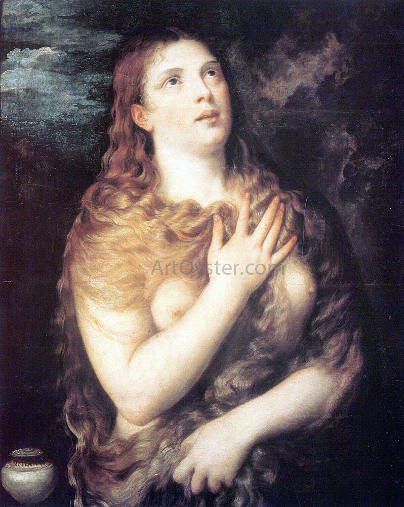Titian Mary Magdalen Repentant - Canvas Print