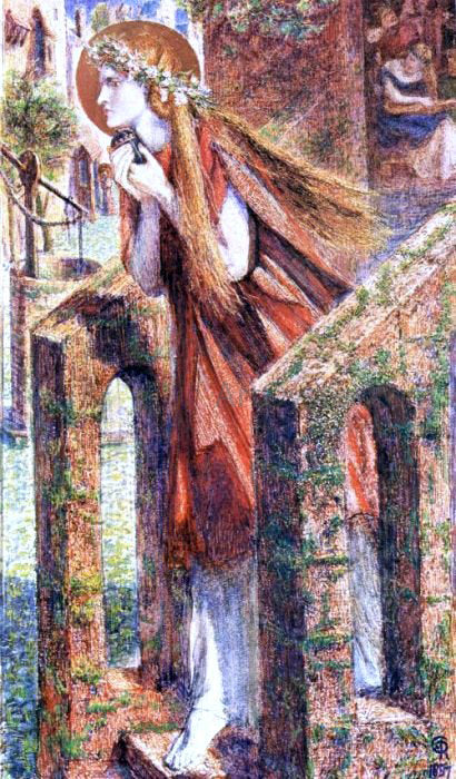 Dante Gabriel Rossetti Mary Magdalene Leaving the House of Feasting - Canvas Print