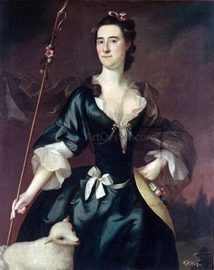 Joseph Blackburn Mary Sylvester - Canvas Print