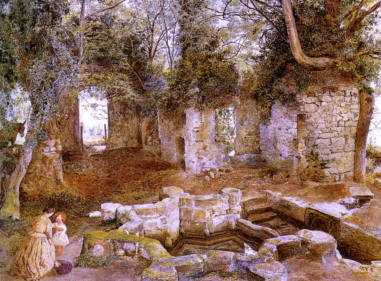 William Davis Marys Well near Saint Asaph - Canvas Print