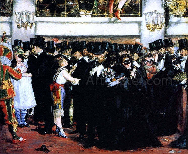 Edouard Manet Masked Ball at the Opera - Canvas Print
