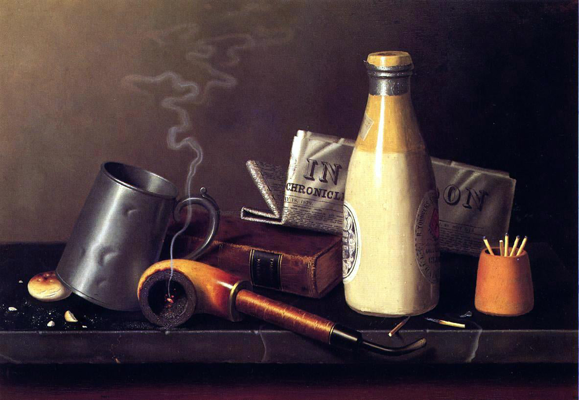 William Michael Harnett Materials for a Leisure Hour - Canvas Print
