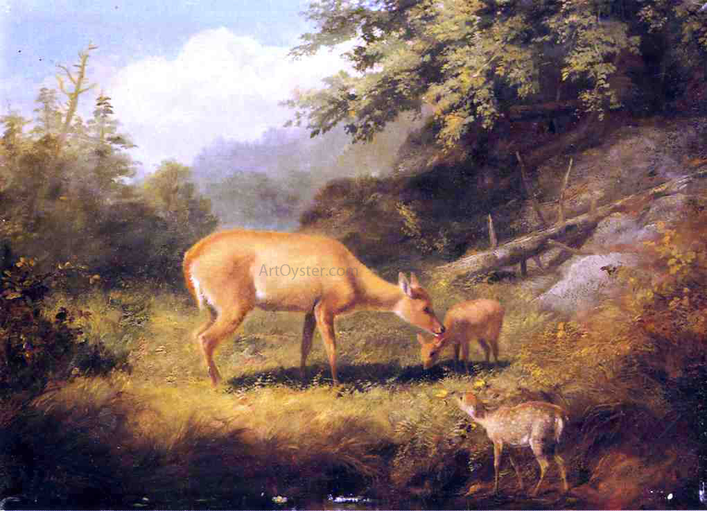 Arthur Fitzwilliam Tait Maternal Affection - Canvas Print