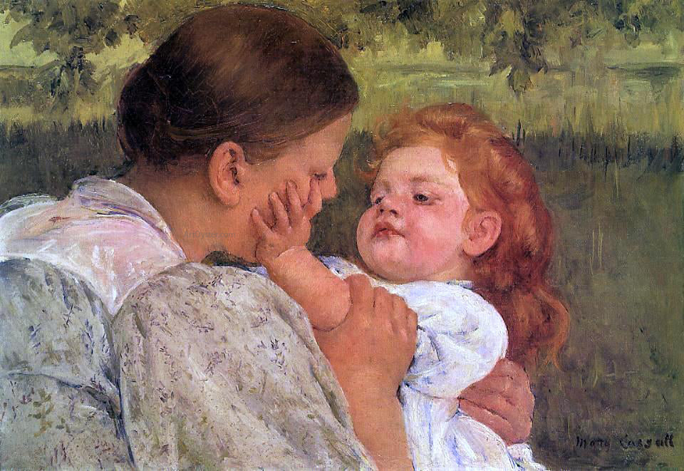 Mary Cassatt Maternal Caress - Canvas Print