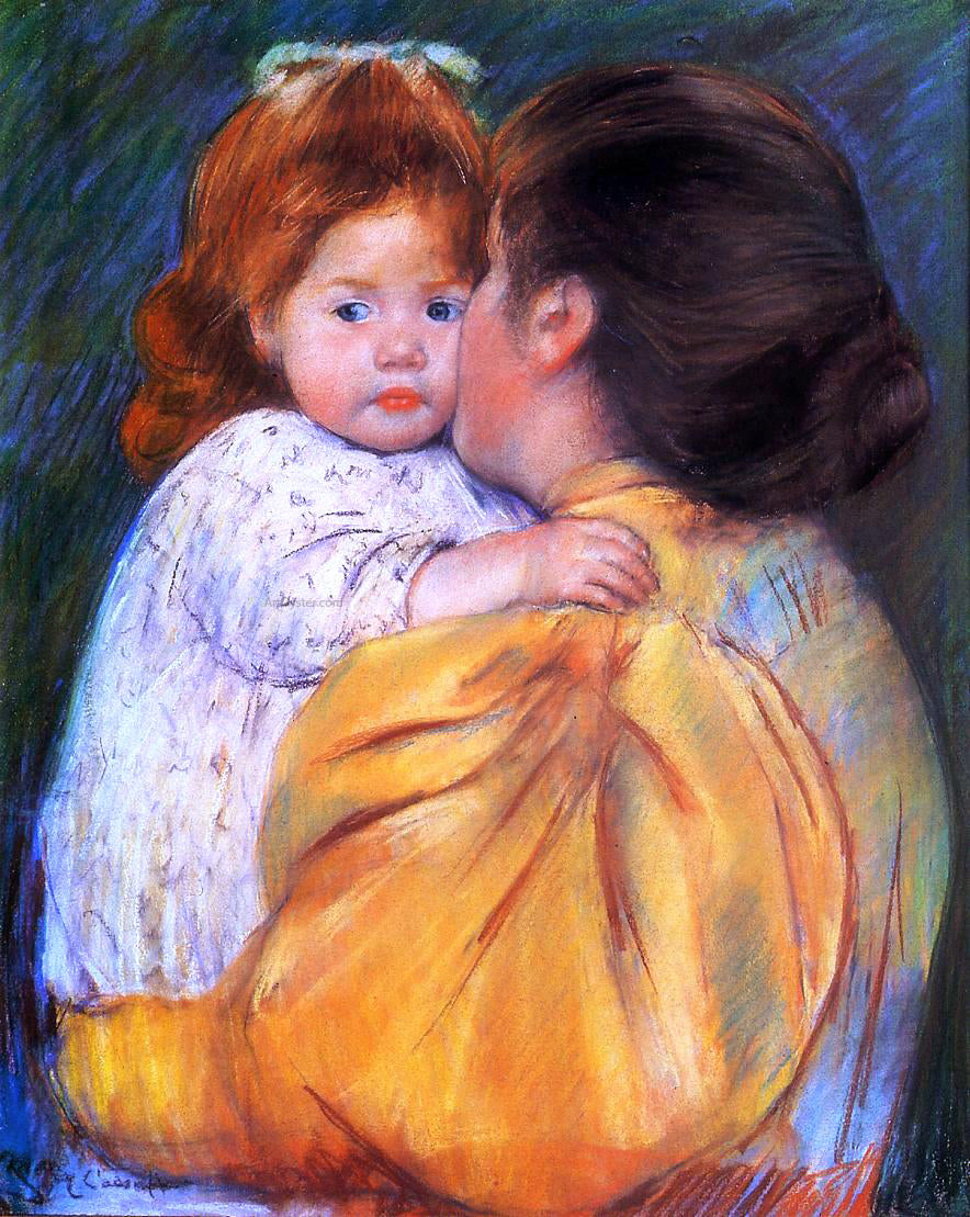 Mary Cassatt Maternal Kiss - Canvas Print
