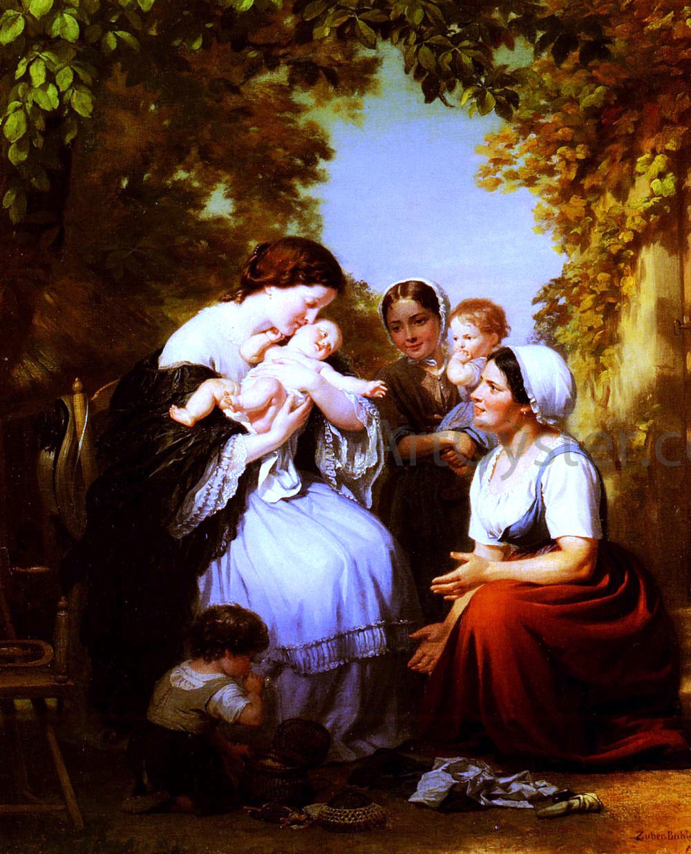 Fritz Zuber-Buhler Maternite - Canvas Print