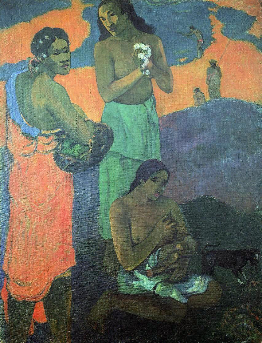 Paul Gauguin Maternity (also known as Three Woman on the Seashore) - Canvas Print