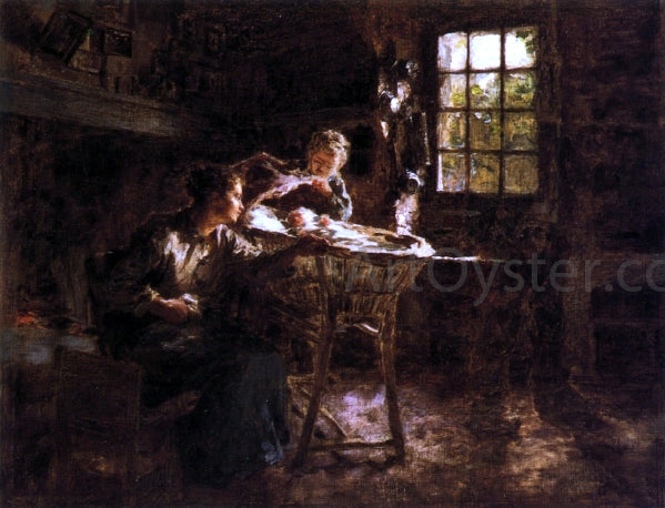 Leon Augustin L'hermitte) Maternity - Canvas Print
