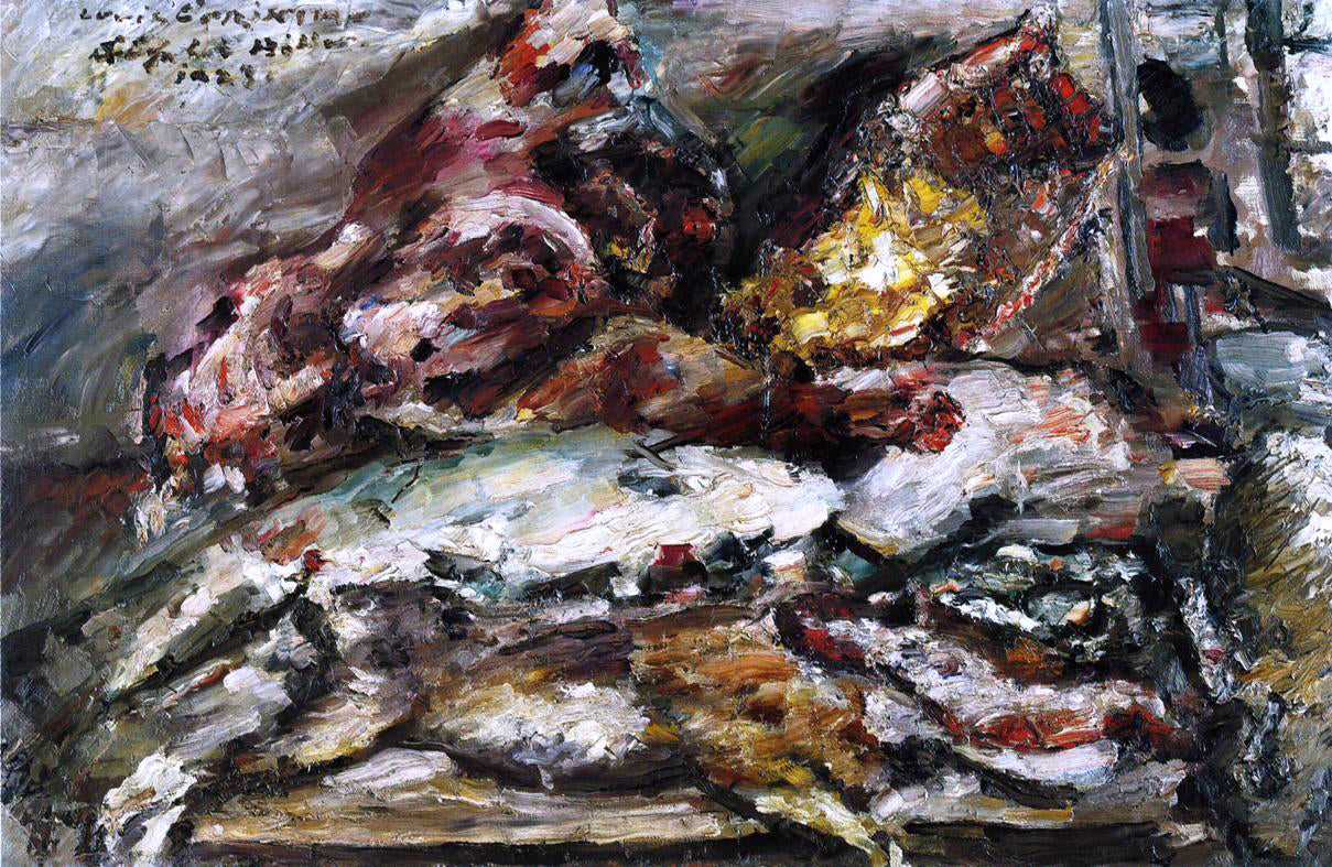 Lovis Corinth Meat and Fish at Hiller's Berlin - Canvas Print