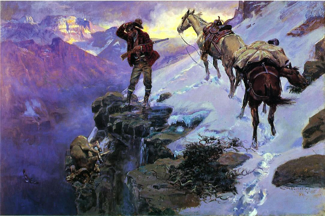 Charles Marion Russell Meat's Not Meat Till It's in the Pan - Canvas Print