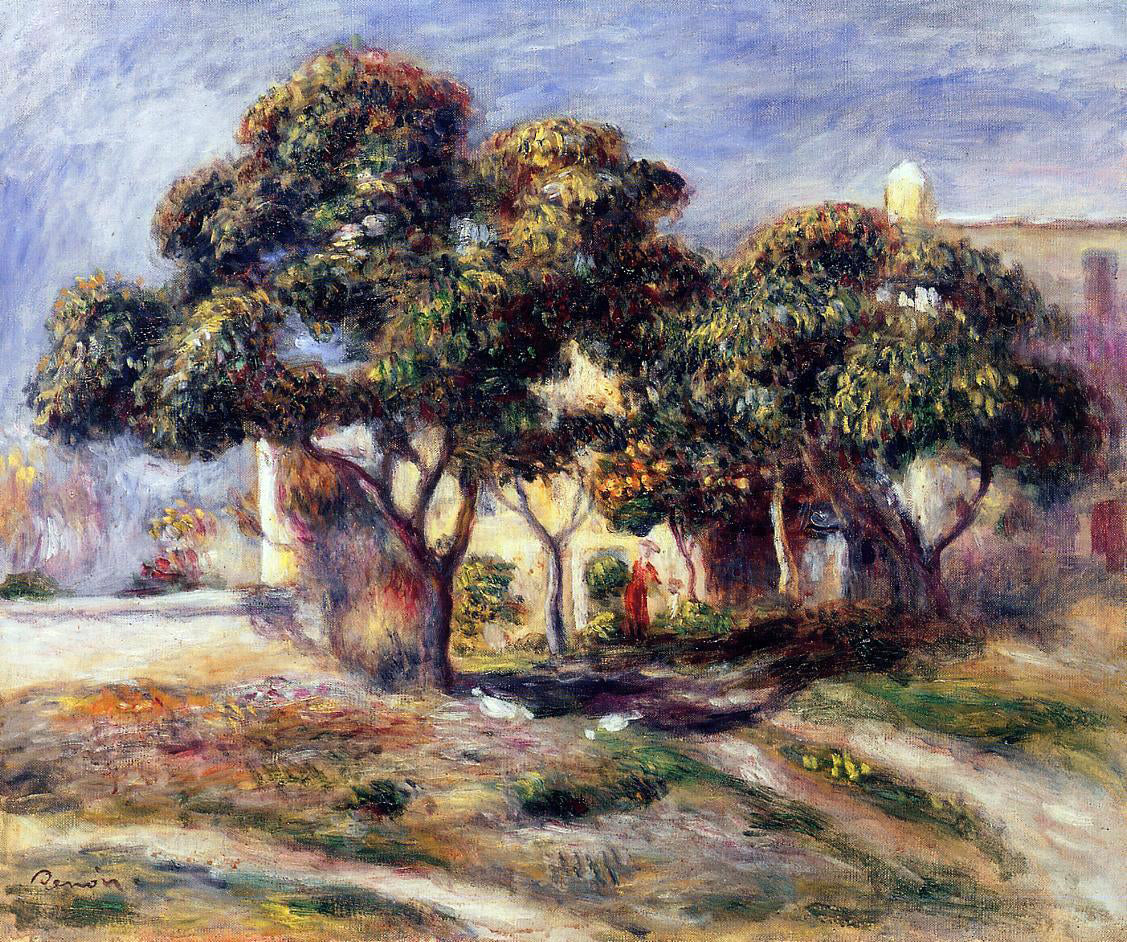 Pierre Auguste Renoir Medlar Trees, Cagnes - Canvas Print