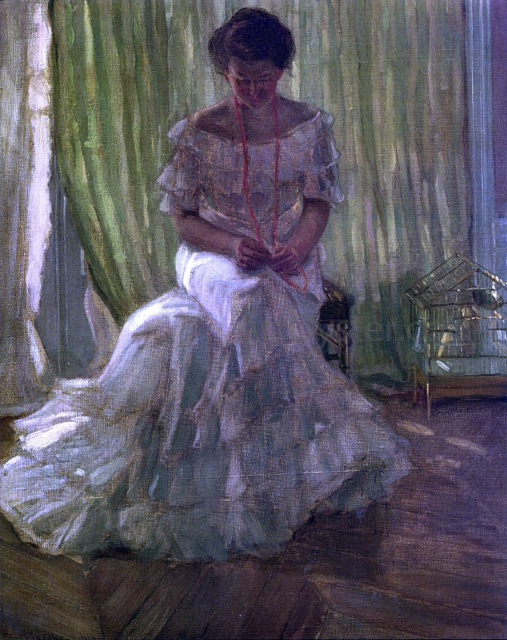Frederick Carl Frieseke Medora Clark at the Clark Apartment, Paris - Canvas Print