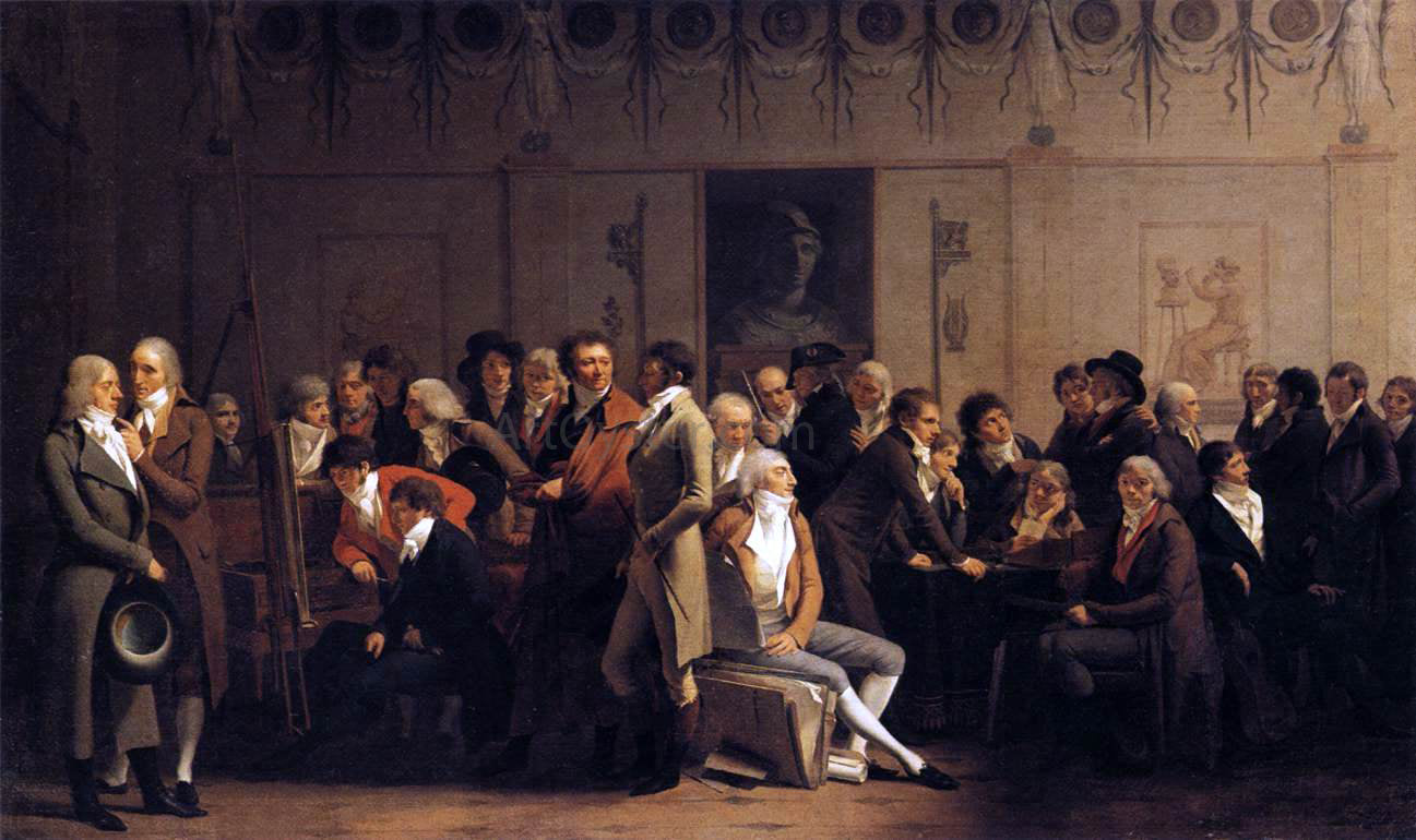 Louis Leopold Boilly Meeting of Artists in Isabey's Studio - Canvas Print