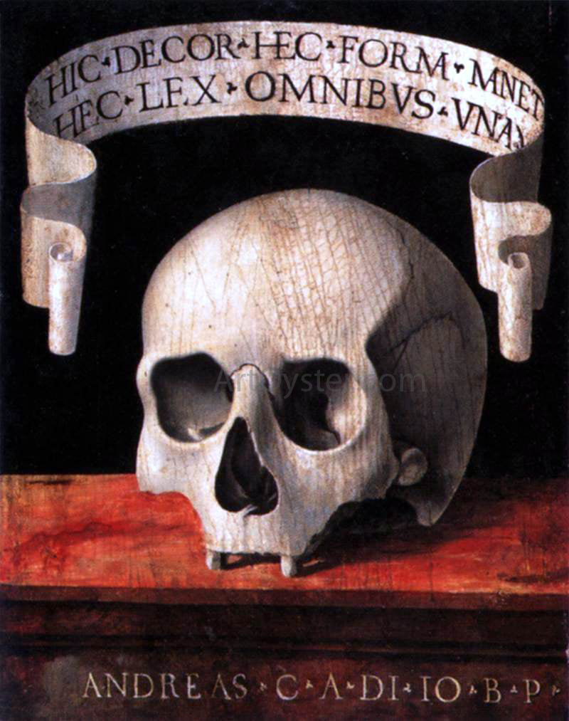 Andrea Previtali Memento Mori (verso) - Canvas Print