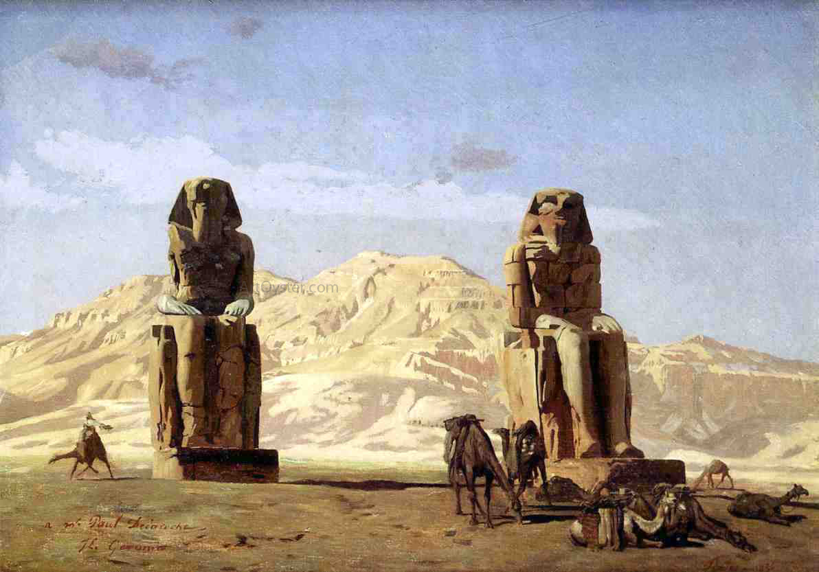 Jean-Leon Gerome Memnon and Sesostris, (study) - Canvas Print