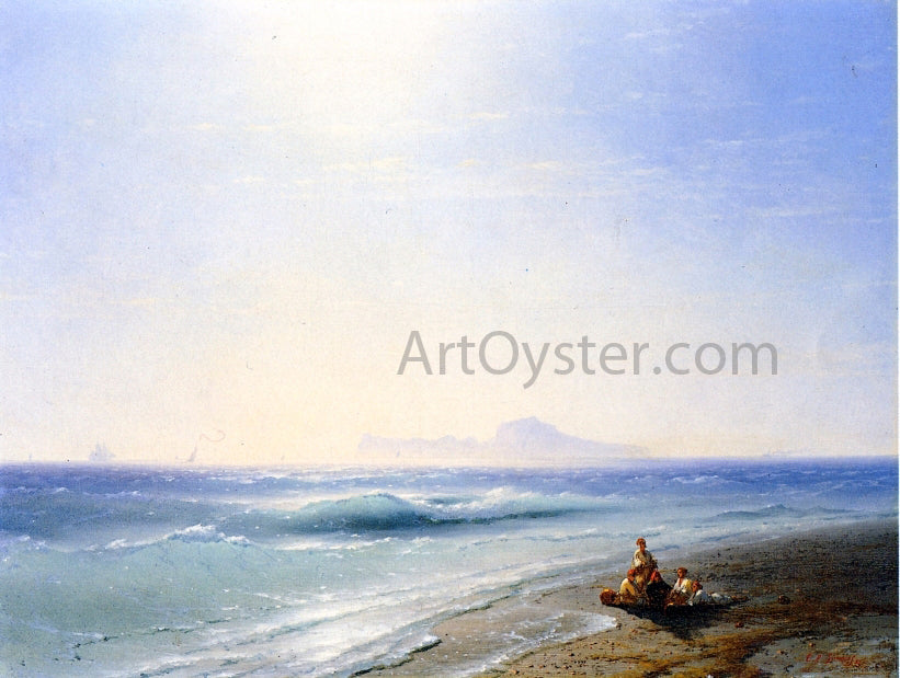Edward E Simmons Mending Nets, Brittany - Canvas Print