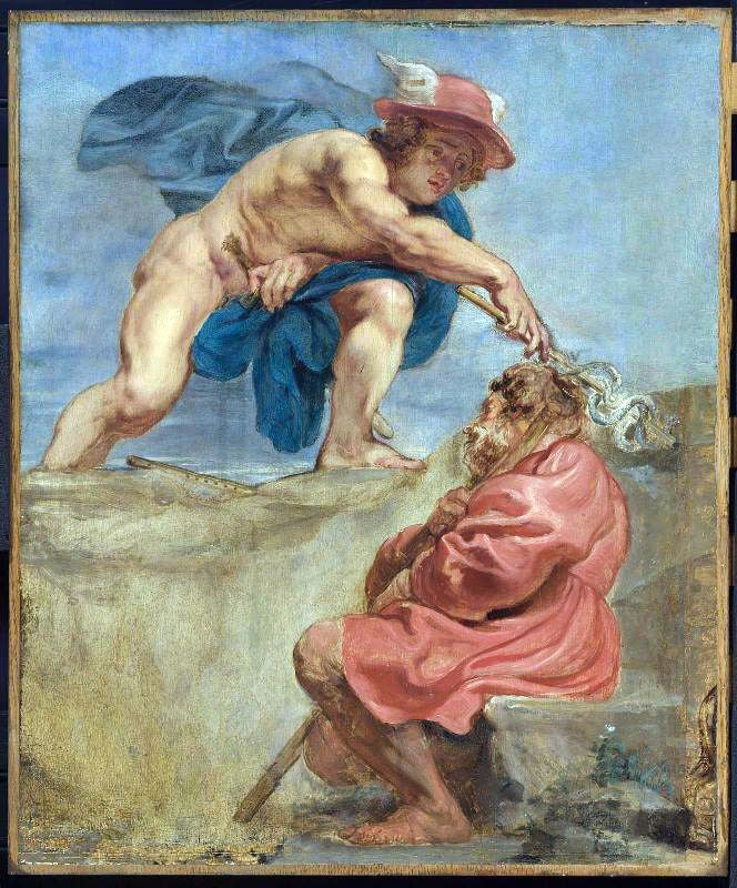 Peter Paul Rubens Mercury and a Sleeping Herdsman - Canvas Print